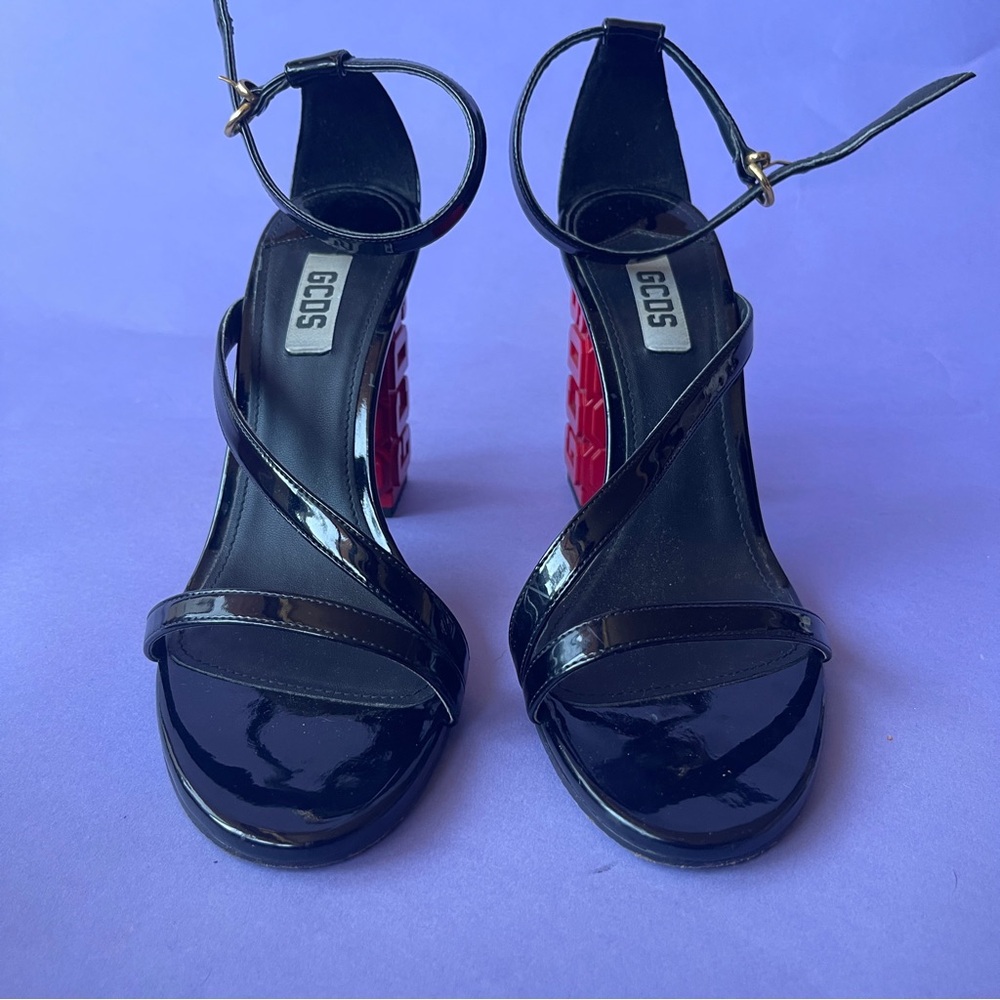 GCDS open toe sandal heels